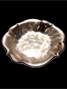 Vintage 1960’s WMF Ikora German Silver Plated three Footed Bowl.  Shows wear